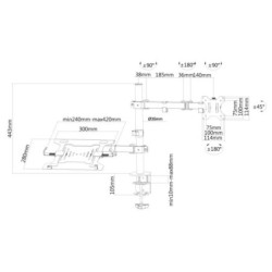 MONITOR ACC SCREEN &DESK MOUNT/FPMA-D550NOTEBOOK NEOMOUNTS