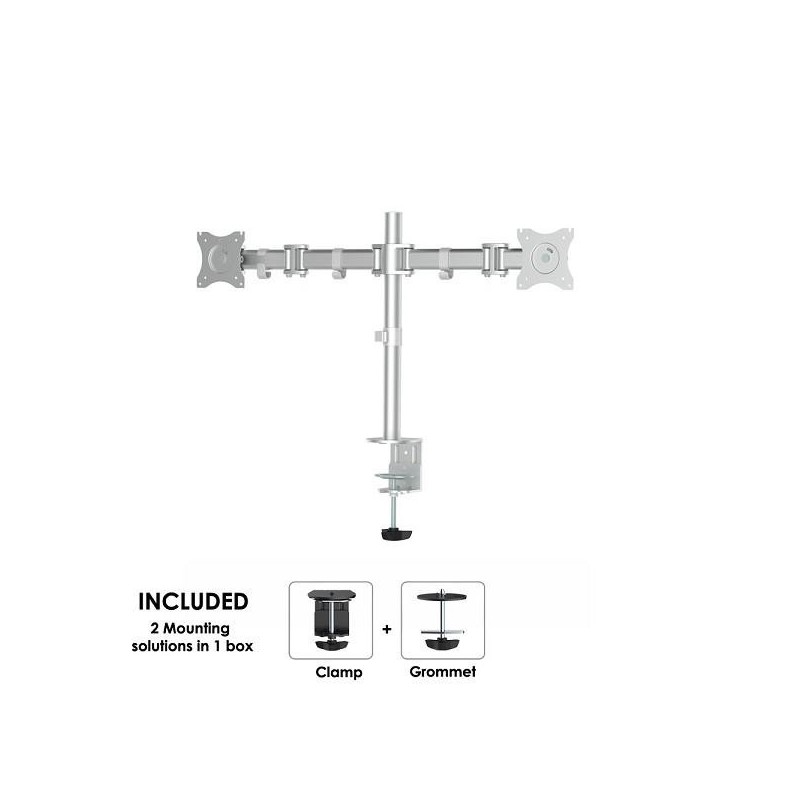 MONITOR ACC DESK MOUNT 10-27"/NM-D135DSILVER NEOMOUNTS