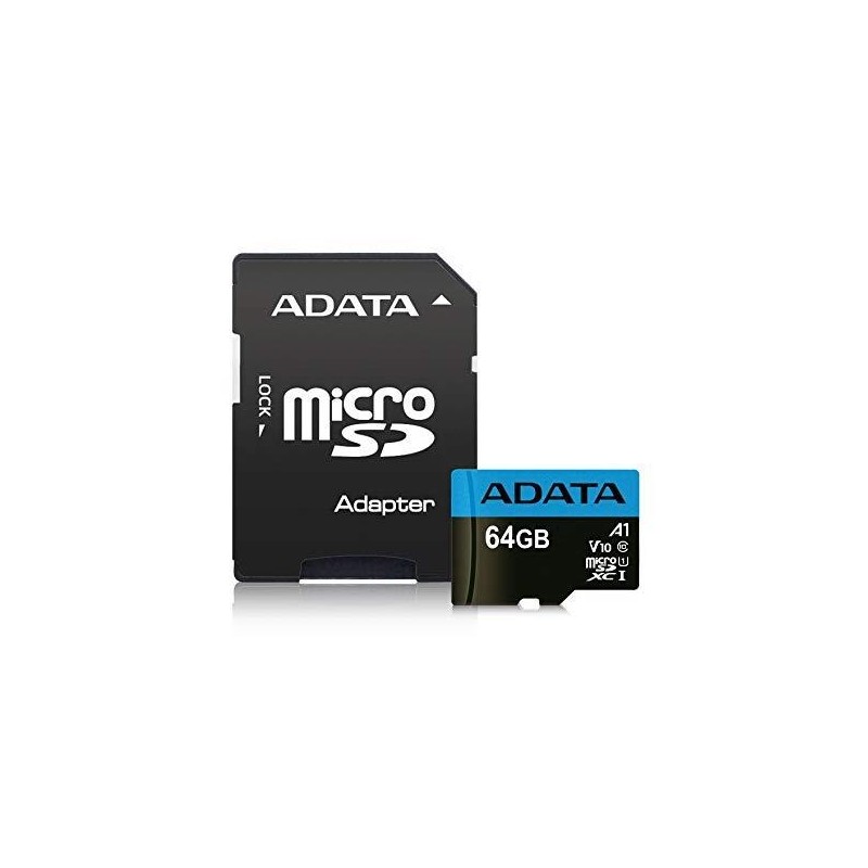 MEMORY MICRO SDXC 64GB CLASS10/W/A AUSDX64GUICL10A1-RA1 ADATA