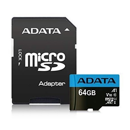 MEMORY MICRO SDXC 64GB CLASS10/W/A AUSDX64GUICL10A1-RA1 ADATA