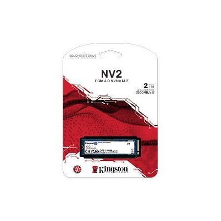 SSD|KINGSTON|NV2|2TB|M.2|PCIE|NVMe|Write speed 2800 MBytes/sec|Read speed 3500 MBytes/sec|2.2mm|TBW 640 TB|MTBF 1500000 hours|SN