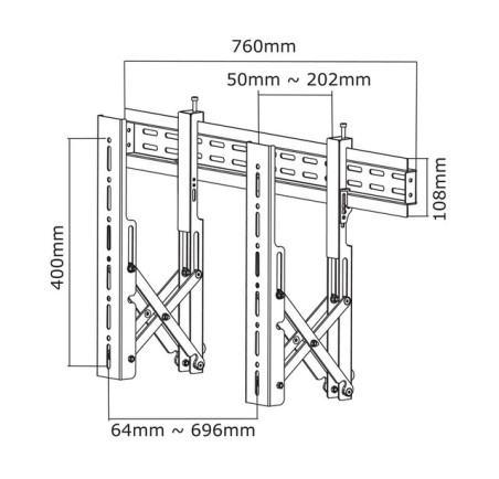 TV SET ACC WALL MOUNT BLACK/LED-VW1000BLACK NEOMOUNTS