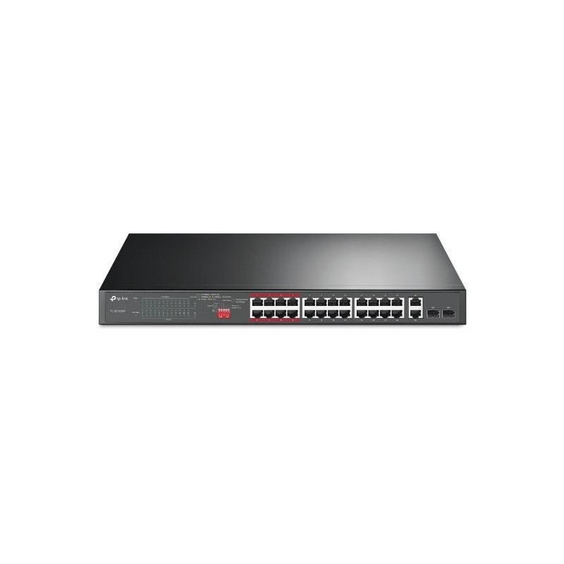 Switch|TP-LINK|TL-SL1226P|Desktop/pedestal|24x10Base-T / 100Base-TX|2x10Base-T / 100Base-TX / 1000Base-T|PoE+ ports 24|TL-SL1226