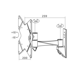 TV SET ACC WALL MOUNT BLACK/10-40" FPMA-W825 NEOMOUNTS