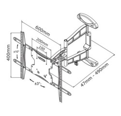 TV SET ACC WALL MOUNT BLACK/32-60" LED-W500 NEOMOUNTS