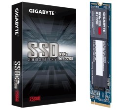 SSD|GIGABYTE|256GB|M.2|PCIE|NVMe|Write speed 1100 MBytes/sec|Read speed 1700 MBytes/sec|2.3mm|TBW 300 TB|MTBF 1500000 hours|GP-G