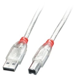 CABLE USB2 A-B 3M/TRANSPARENT 41754 LINDY