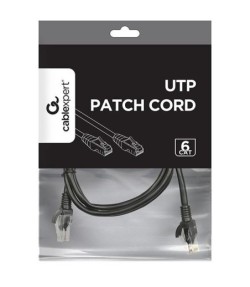 PATCH CABLE CAT6 UTP 1M/BLACK PP6U-1M/BK GEMBIRD