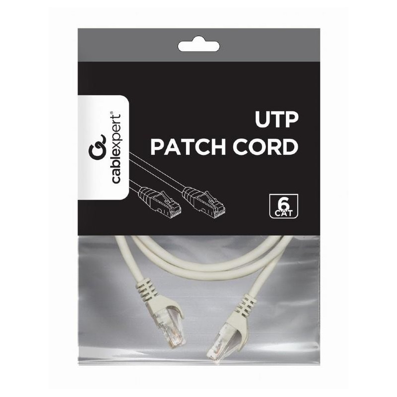 PATCH CABLE CAT6 UTP 2M/GREY PP6U-2M GEMBIRD