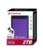 External HDD|TRANSCEND|StoreJet|2TB|USB 3.0|Colour Purple|TS2TSJ25H3P