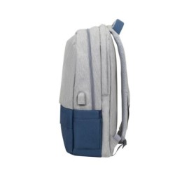 NB BACKPACK ANTI-THEFT 17.3"/7567 GREY/DARK BLUE RIVACASE