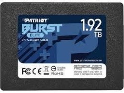 SSD|PATRIOT|Burst Elite|1.92TB|SATA 3.0|3D NAND|Write speed 320 MBytes/sec|Read speed 450 MBytes/sec|2,5"|TBW 800 TB|PBE192TS25S