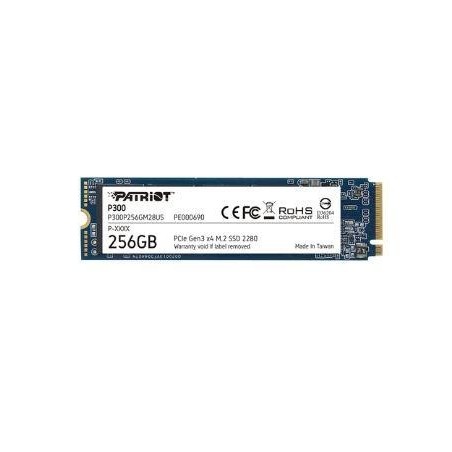 SSD|PATRIOT|P300|256GB|M.2|PCIE|NVMe|3D NAND|Write speed 1100 MBytes/sec|Read speed 1700 MBytes/sec|3.8mm|TBW 120 TB|P300P256GM2