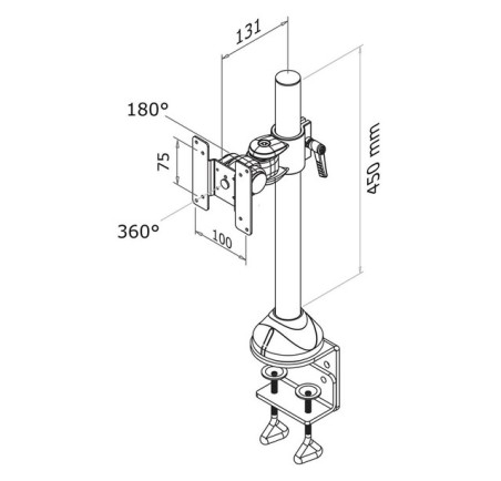 TV SET ACC DESK MOUNT BLACK/10-26" FPMA-D965 NEOMOUNTS