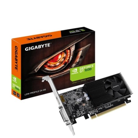 Graphics Card|GIGABYTE|NVIDIA GeForce GT 1030|2 GB|64 bit|PCIE 3.0 16x|GDDR4|Memory 2100 MHz|GPU 1177 MHz|Single Slot Fansink|1x