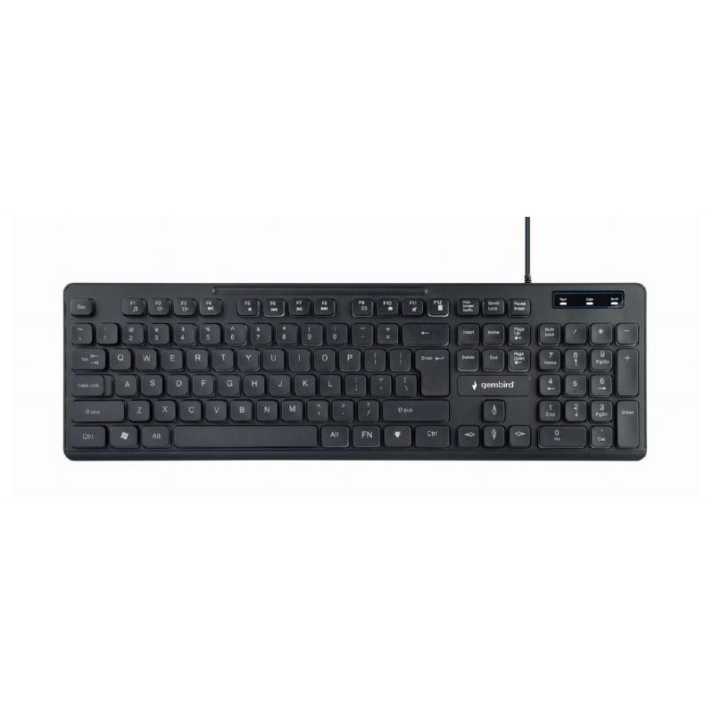 KEYBOARD MULTIMEDIA USB ENG/BLACK KB-UML-02 GEMBIRD