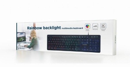 KEYBOARD MULTIMEDIA USB ENG/BLACK KB-UML-02 GEMBIRD