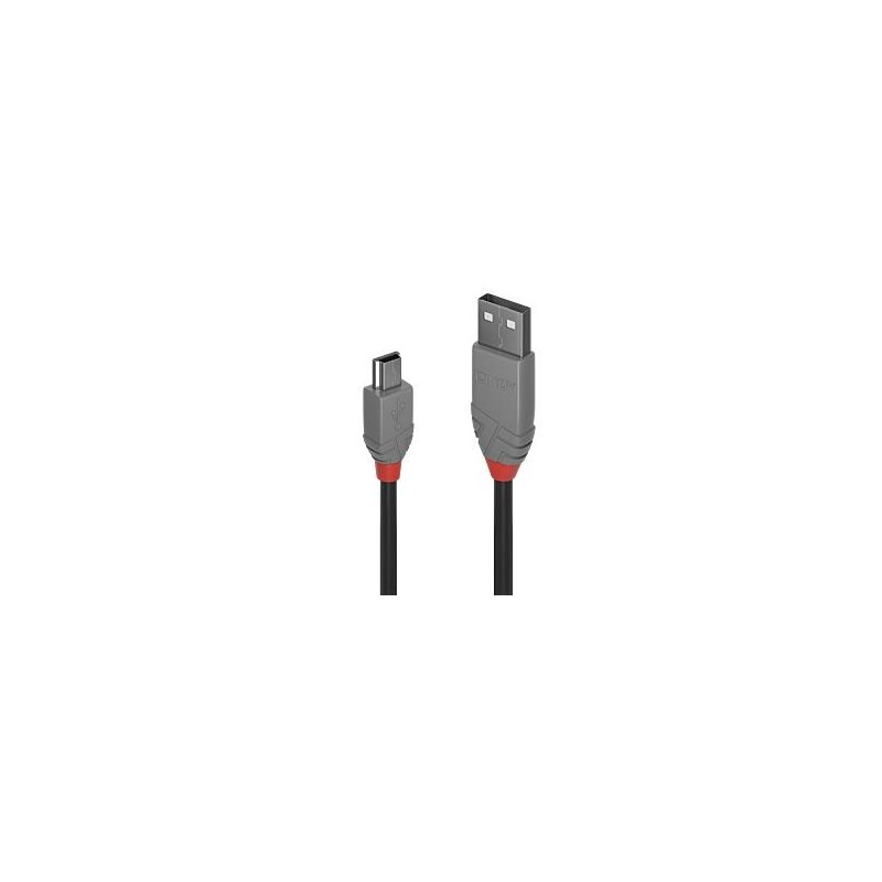 CABLE USB2 A TO MINI-B 5M/ANTHRA 36725 LINDY