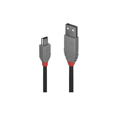 CABLE USB2 A TO MINI-B 5M/ANTHRA 36725 LINDY