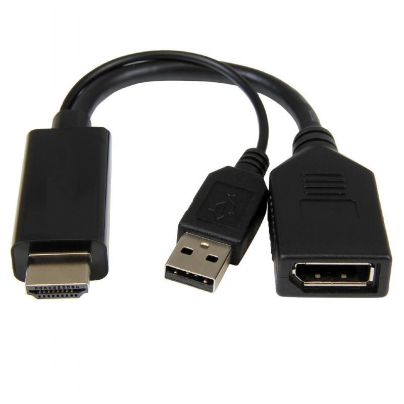 I/O ADAPTER HDMI TO DP/BLACK A-HDMIM-DPF-01 GEMBIRD