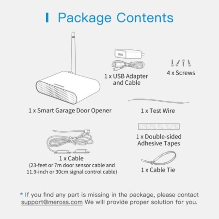 SMART HOME GARAGE DOOR OPENER/3 DOORS MSG200HK MEROSS