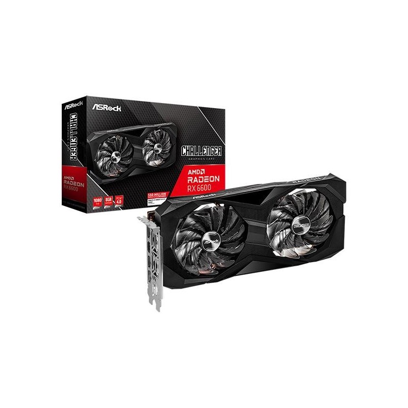 Graphics Card|ASROCK|AMD Radeon RX 6600 XT|8 GB|128 bit|PCIE 4.0 16x|GDDR6|GPU 2000 MHz|Dual Slot Fansink|1xHDMI|3xDisplayPort|R