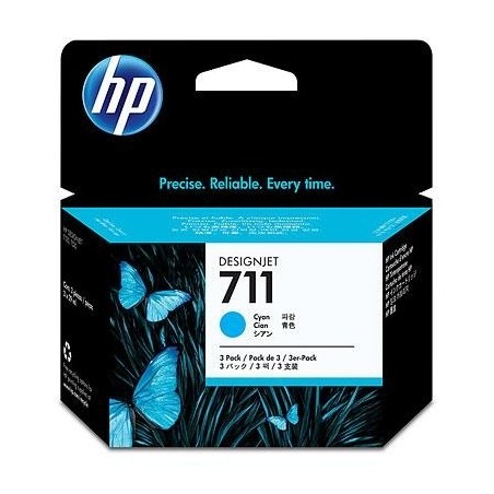 INK CARTRIDGE CYAN NO.711/3-PACK 29ML CZ134A HP