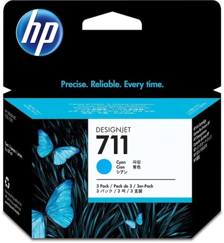 INK CARTRIDGE CYAN NO.711/3-PACK 29ML CZ134A HP