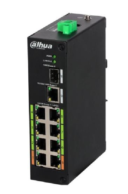 Switch|DAHUA|LR2110-8ET-120|Type L2|8x10Base-T / 100Base-TX|1x10Base-T / 100Base-TX / 1000Base-T|1x1000Base-X|PoE ports 8|DH-LR2