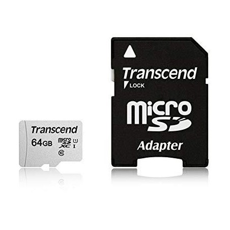 MEMORY MICRO SDXC 64GB W/ADAPT/UHS-I TS64GUSD300S-A TRANSCEND