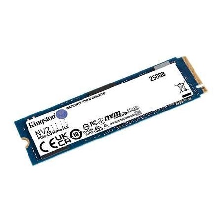 SSD|KINGSTON|NV2|250GB|M.2|PCIE|NVMe|Write speed 1300 MBytes/sec|Read speed 3000 MBytes/sec|2.2mm|TBW 80 TB|MTBF 1500000 hours|S