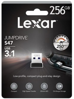 MEMORY DRIVE FLASH USB3 256GB/S47 LJDS47-256ABBK LEXAR