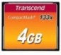 MEMORY COMPACT FLASH 4GB/SLC TS4GCF133 TRANSCEND