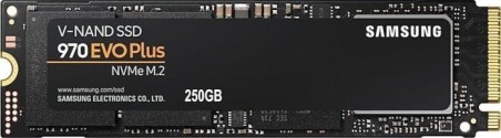 SSD|SAMSUNG|970 Evo Plus|250GB|M.2|PCIE|NVMe|MLC|Write speed 2300 MBytes/sec|Read speed 3500 MBytes/sec|MTBF 1500000 hours|MZ-V7