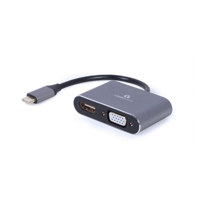 I/O ADAPTER USB-C TO HDMI/VGA/A-USB3C-HDMIVGA-01 GEMBIRD