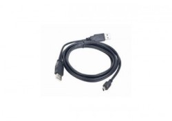 CABLE USB2 DUAL AM-MINI 0.9M/BLACK CCP-USB22-AM5P-3 GEMBIRD