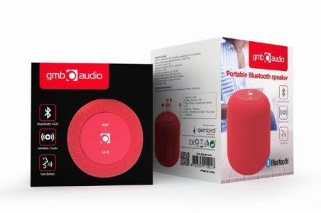 Portable Speaker|GEMBIRD|Portable/Wireless|1xMicroSD Card Slot|Bluetooth|Red|SPK-BT-15-R