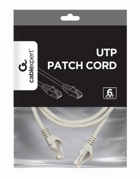 PATCH CABLE CAT6 UTP 1M/GREY PP6U-1M GEMBIRD