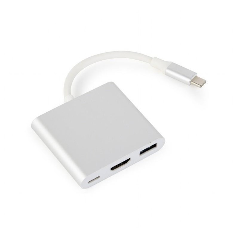 I/O ADAPTER USB-C TO HDMI/USB3/USB-C A-CM-HDMIF-02-SV GEMBIRD