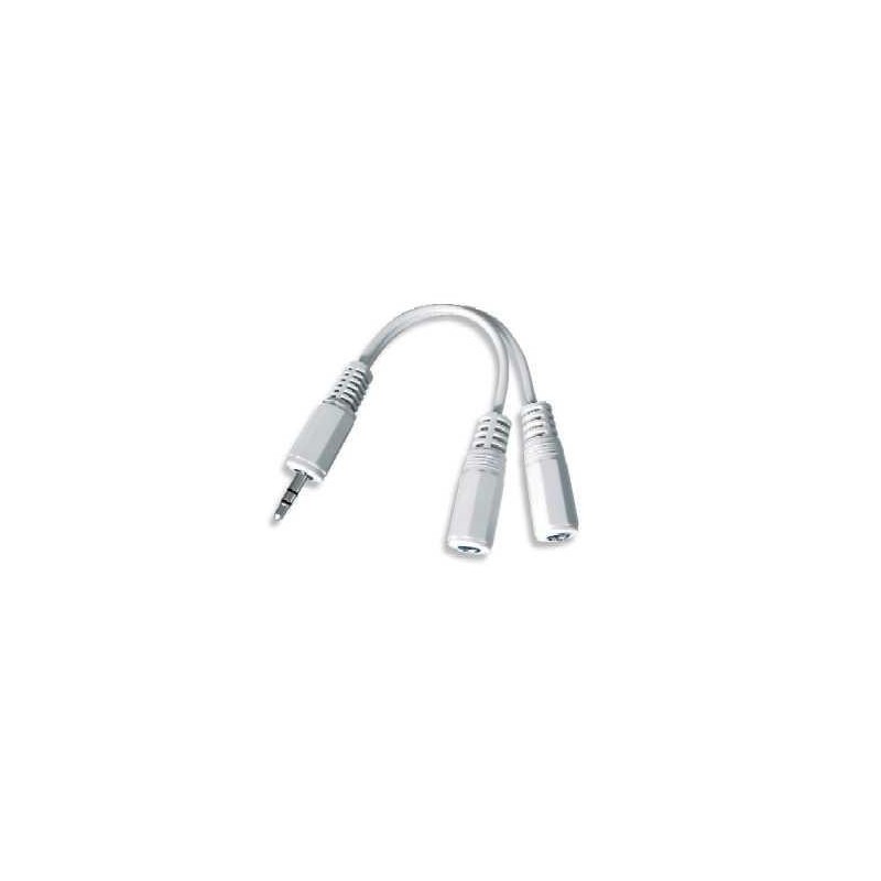 CABLE AUDIO SPLITTER 3.5MM/10CM WHT CCA-415-0.1M GEMBIRD