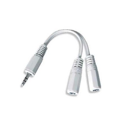 CABLE AUDIO SPLITTER 3.5MM/10CM WHT CCA-415-0.1M GEMBIRD