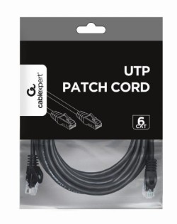 PATCH CABLE CAT6 UTP 5M/BLACK PP6U-5M/BK GEMBIRD