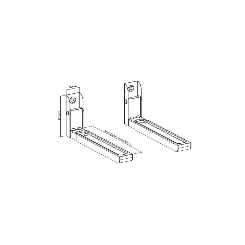 WALL MOUNT UNIVERSAL 30KG/WHITE WM-U30-01-W GEMBIRD