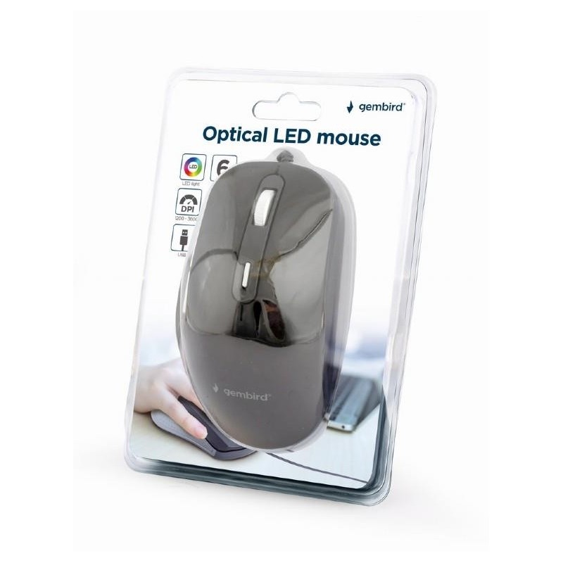 MOUSE USB OPTICAL/BLACK MUS-6B-02 GEMBIRD