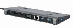 I/O ADAPTER USB-C TO HDMI/USB3/9IN1 A-CM-COMBO9-02 GEMBIRD