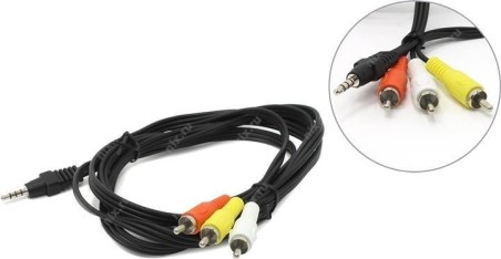 CABLE AUDIO 3.5MM 4PIN TO 3RCA/AV 2M CCA-4P2R-2M GEMBIRD