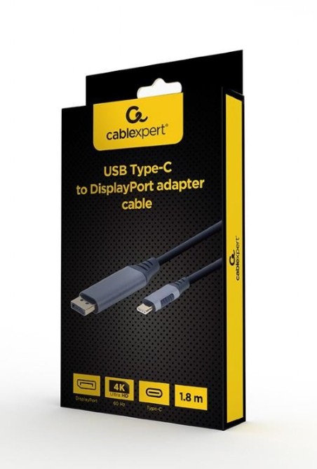 CABLE USB-C TO DP 1.8M/GREY CC-USB3C-DPF-01-6 GEMBIRD