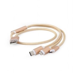 CABLE USB CHARGING 3IN1 1M/GOLD CC-USB2-AM31-1M-G GEMBIRD