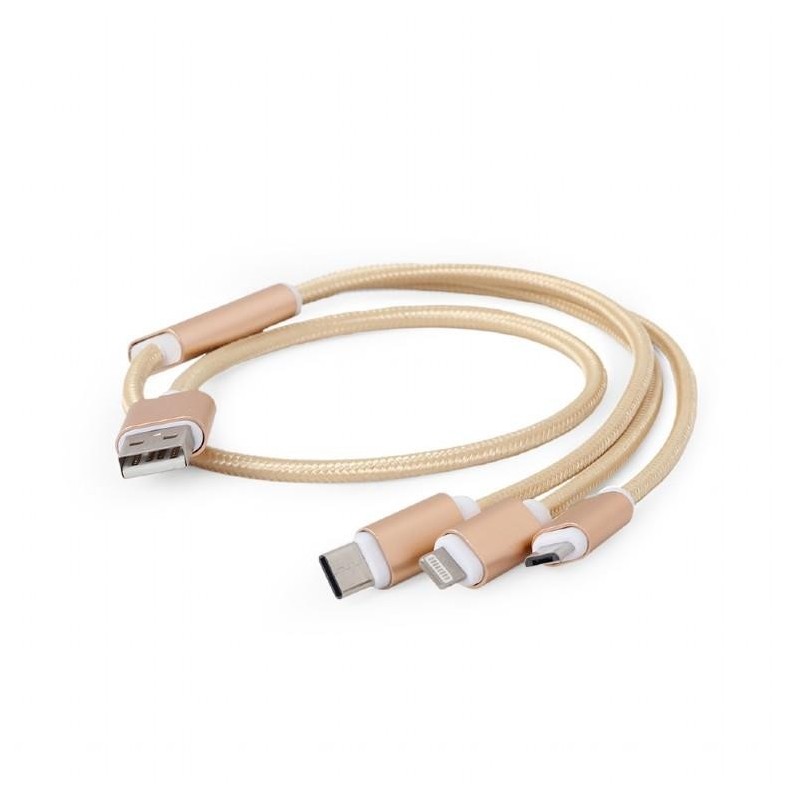 CABLE USB CHARGING 3IN1 1M/GOLD CC-USB2-AM31-1M-G GEMBIRD