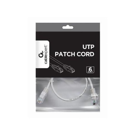 PATCH CABLE CAT6 UTP 0.5M/GREY PP6U-0.5M GEMBIRD